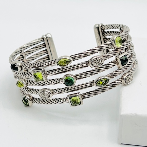 David Yurman Five Row Confetti Peridot
Tourmaline Diamond Bracelet - Picture 2 of 9